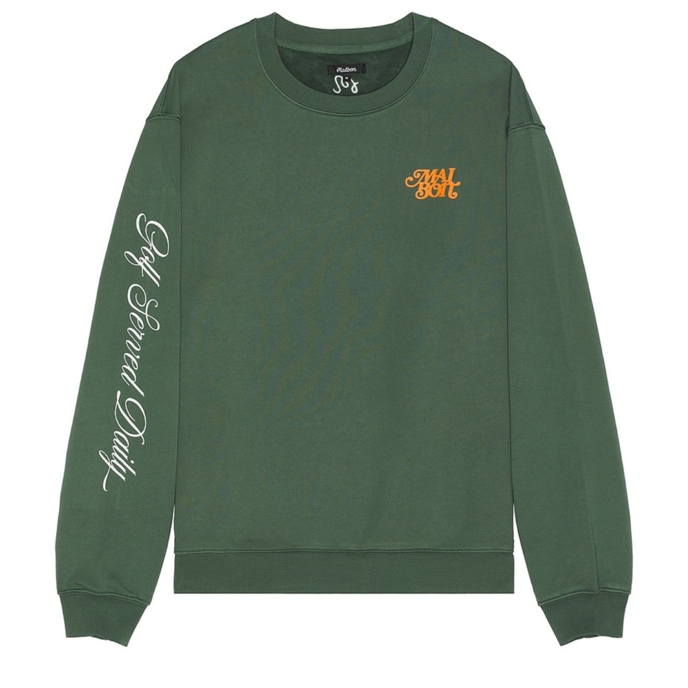 Malbon Golf Green Crewneck Men's Sweater
